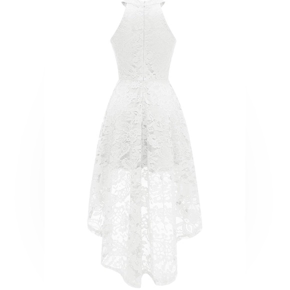 NWT Dressystar Halter Floral Hi-Lo Lace Party Dress Sz Medium - Picture 2 of 8